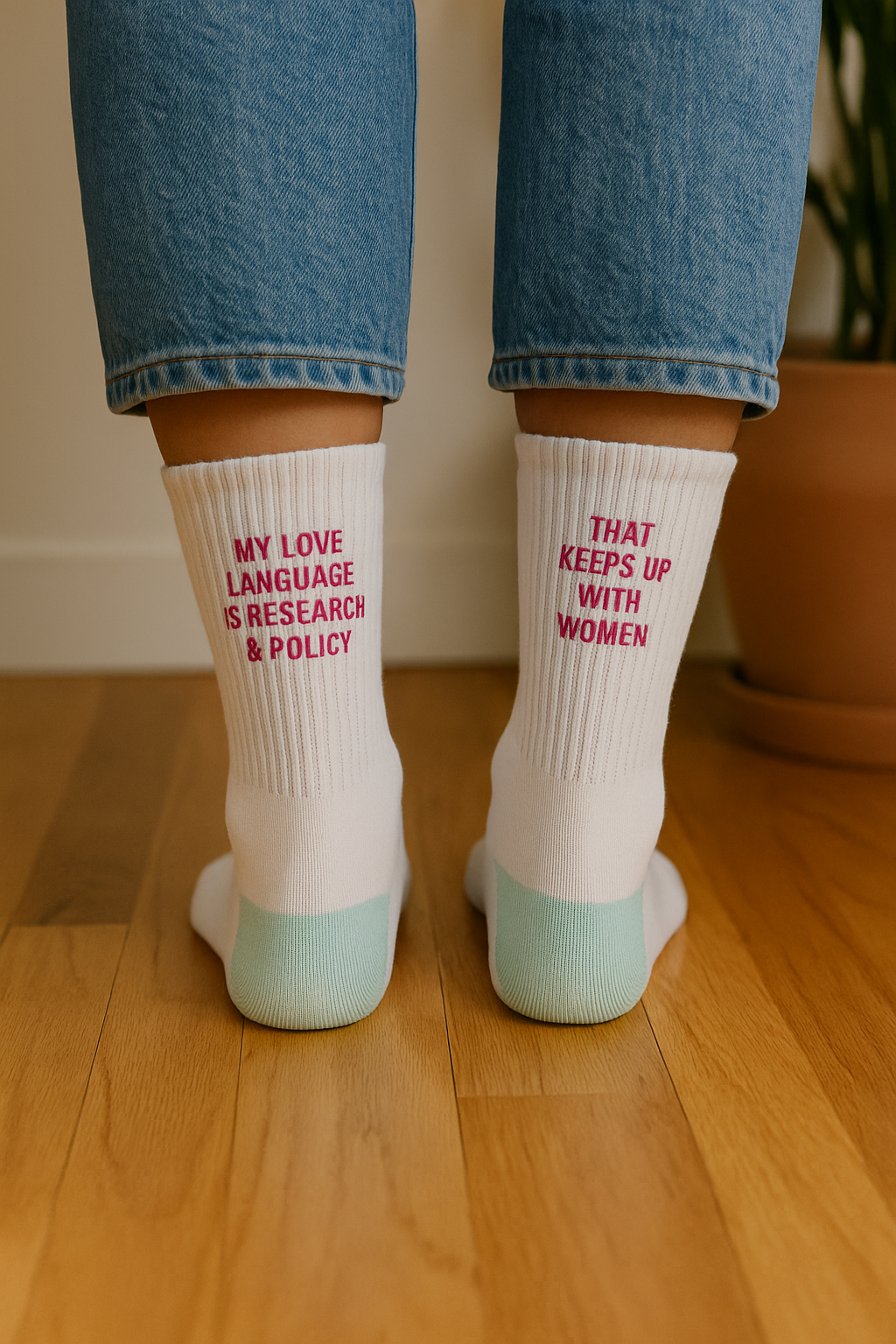 "Sock it to the System" Athletic Crew Socks