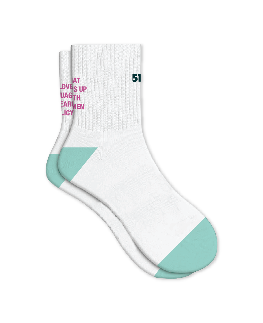 "Sock it to the System" Athletic Crew Socks